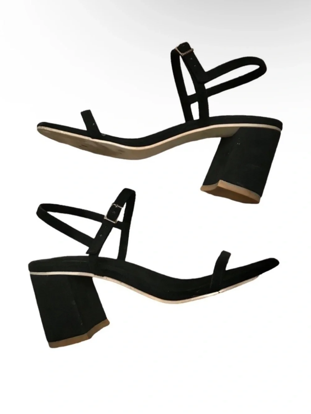 Rafa Black Simple Block Heel Sandal in Sloe US 7